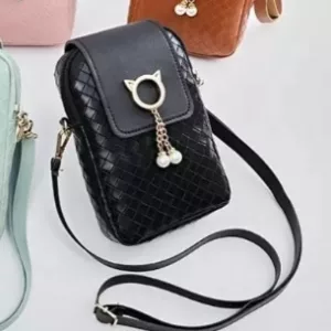 Bolso Bandolero Monedero Porta Celular Dije Gatito